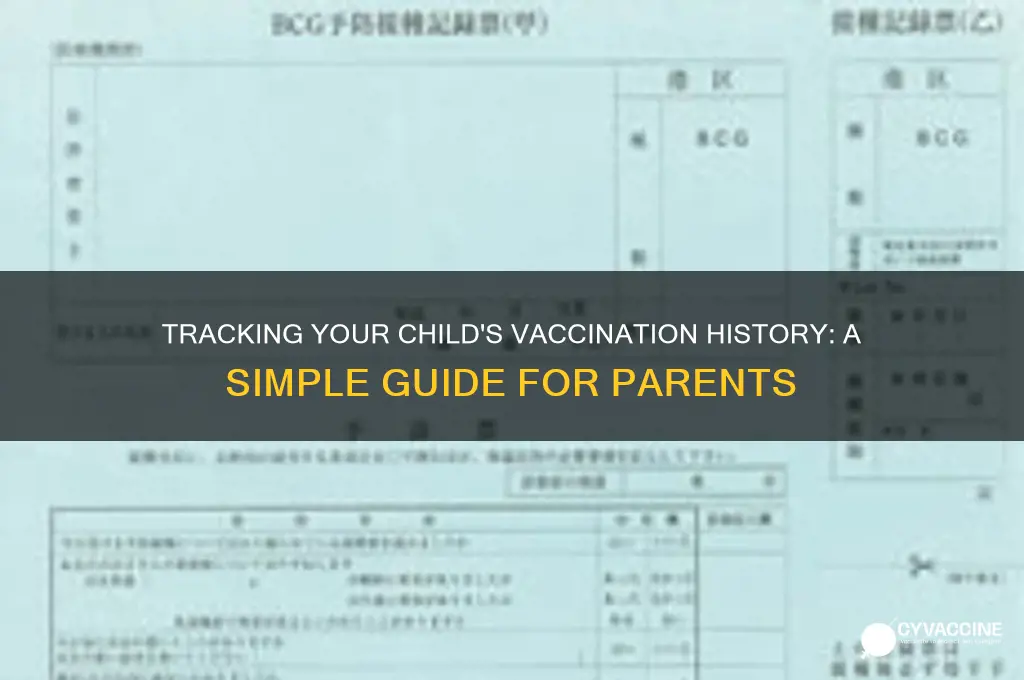 how to check what vaccines my child has had