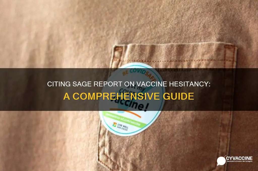 how to cite sage report on vaccine hesitancy