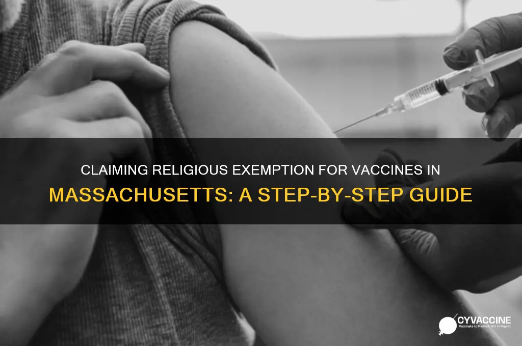 how to claim a religious exemption vaccines massachusetts