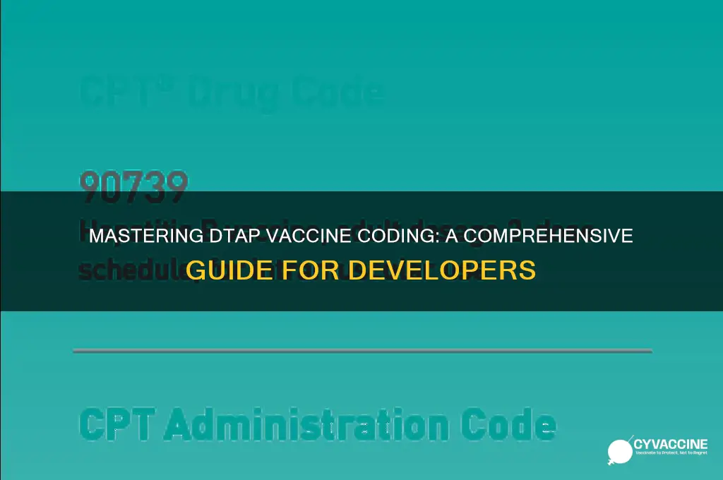 how to code the dtap vaccine
