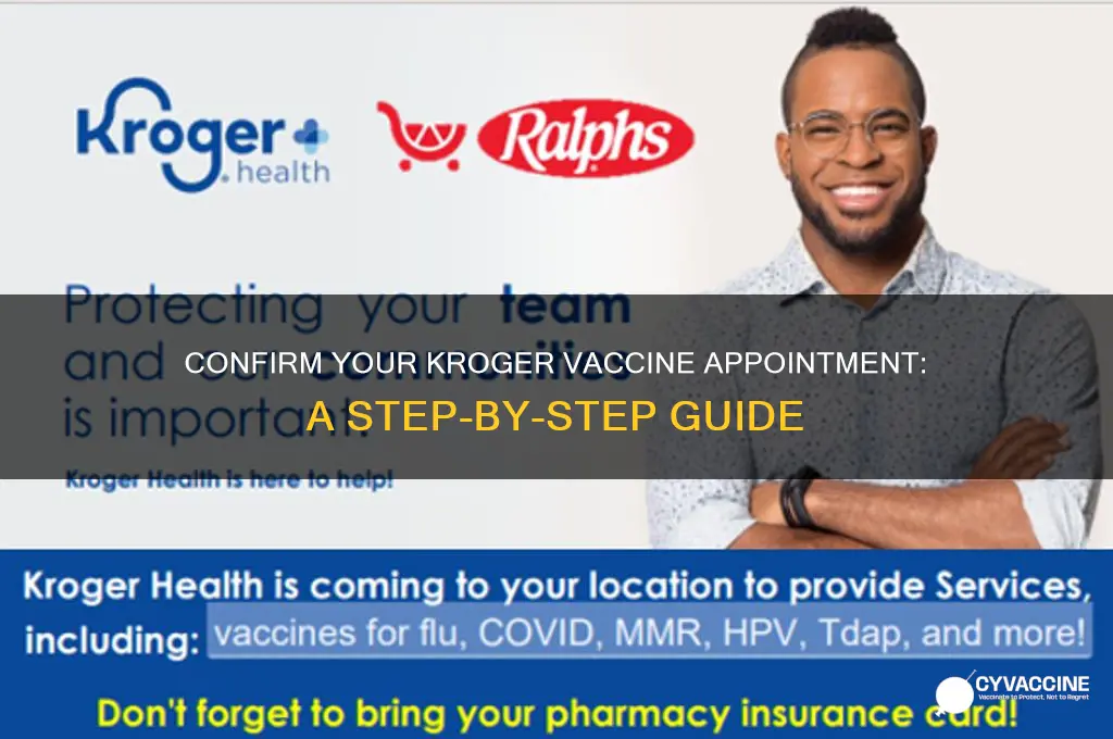 how to confirm kroger vaccine appointment