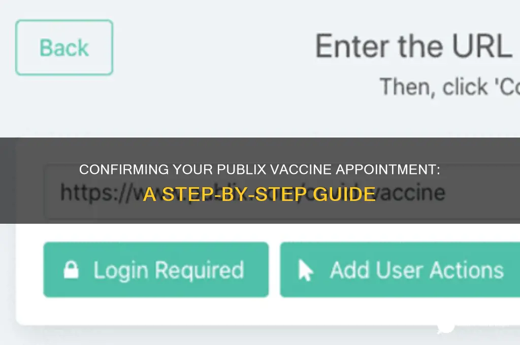 how to confirm publix vaccine appointment