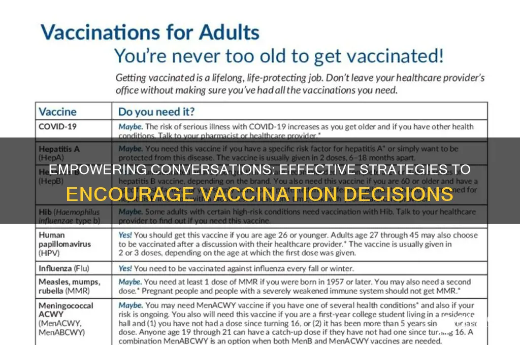 how to convince someone to vaccinate