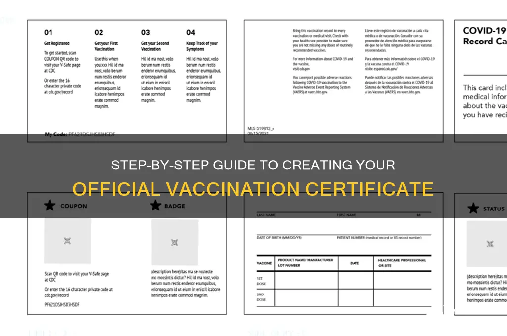 how to create a vaccination certificate