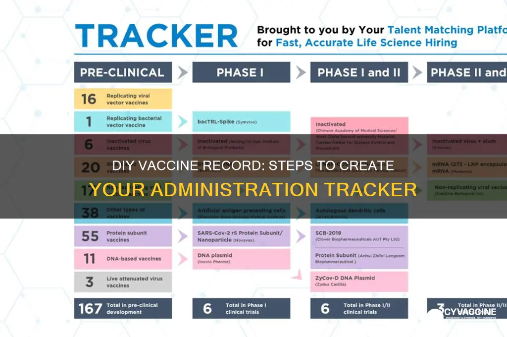 how to create your own vaccine administration record