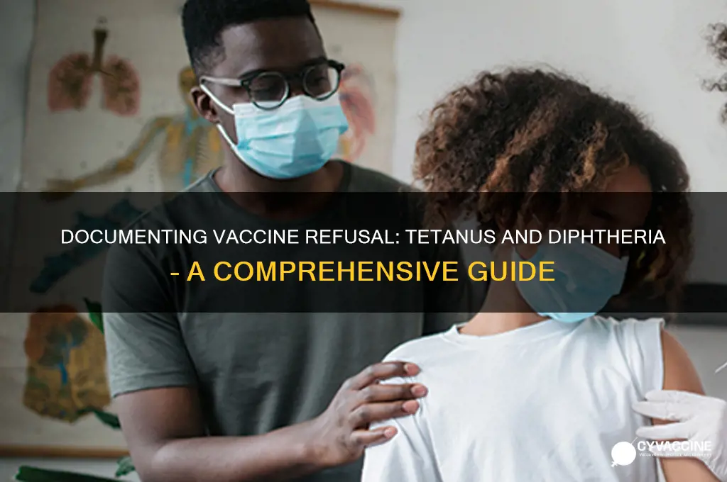 how to document vaccine refusal tetanus and diptheria