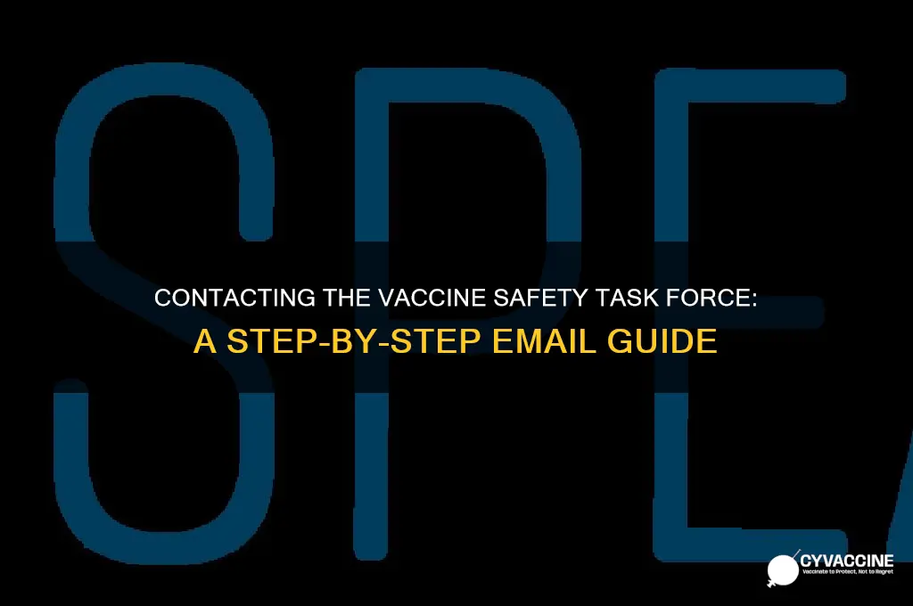 how to email the vaccine safety task force