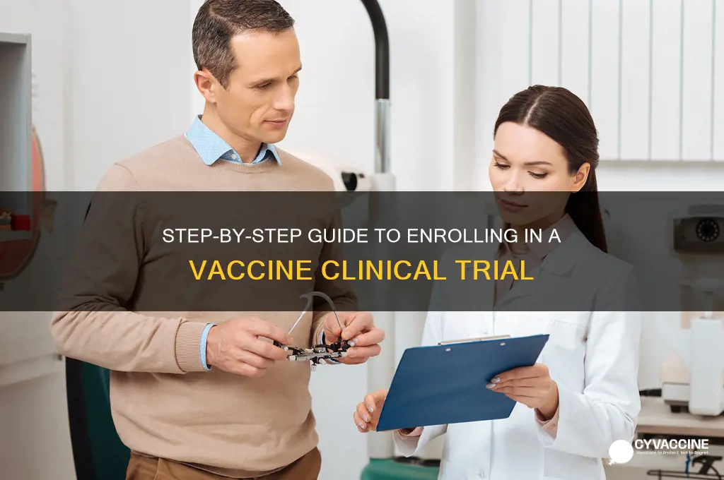 how to enroll in vaccine trial