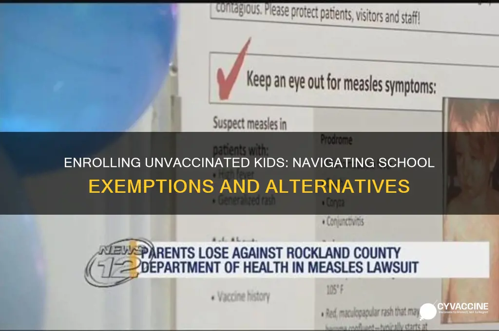 how to enroll kids without vaccination