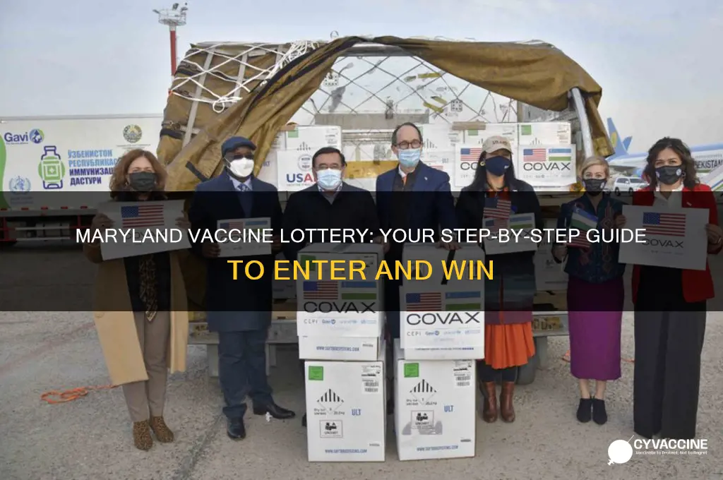 how to enter the vaccine lottery in maryland
