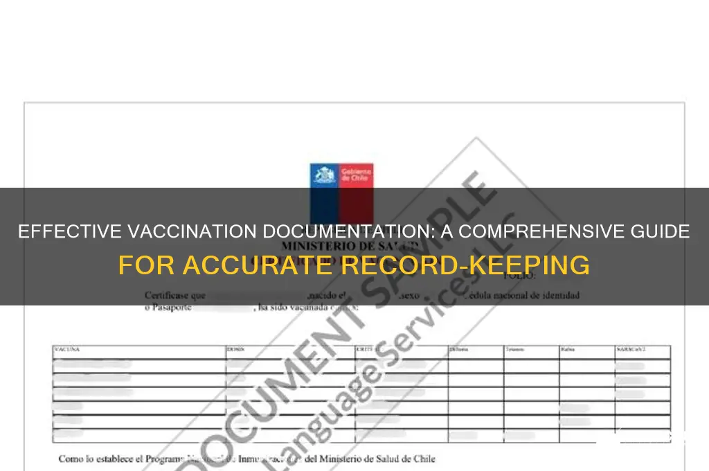 how to establish documentation regarding vaccinations