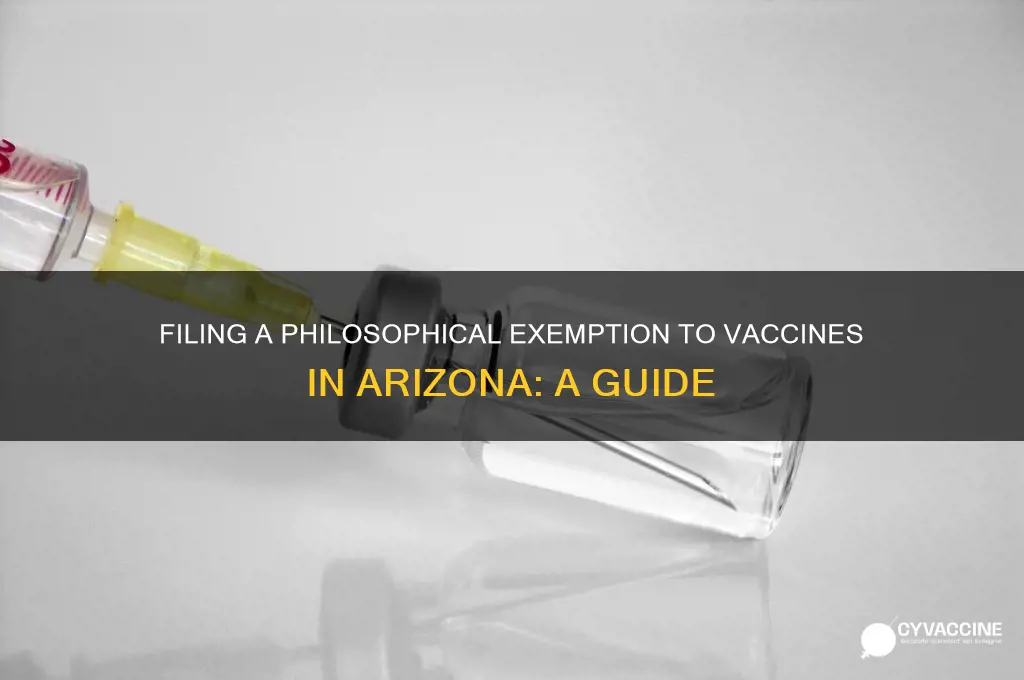 how to file a philosophical exemption to vaccines in arizona
