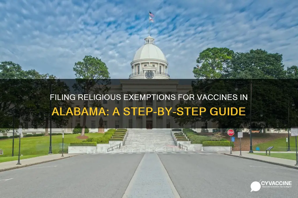 how to file a religious exemption for vaccines in alabama