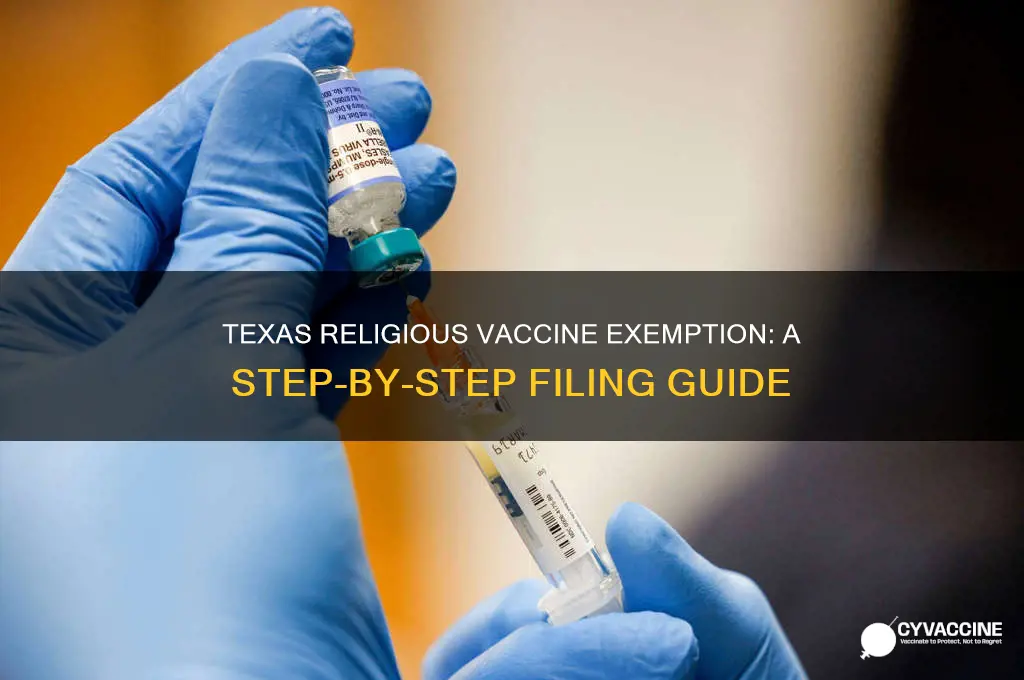 how to file for religious vaccine exemption in texas