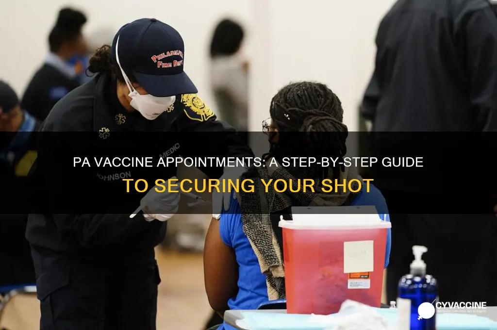 how to find a vaccine appointment in pa