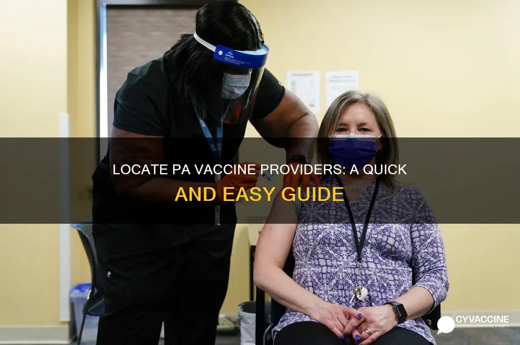 how to find a vaccine provider in pa