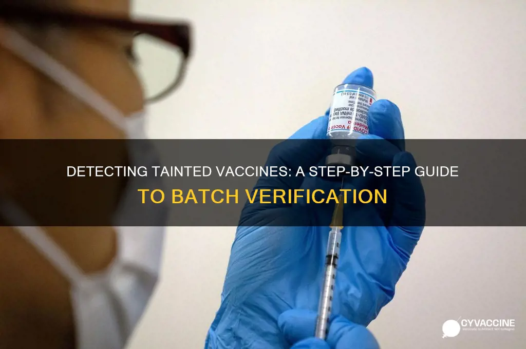 how to find if a batch of vaccinations was tainted