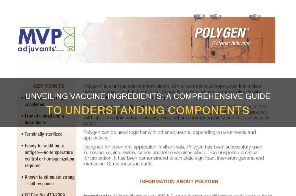 how to find ingredients in vaccines