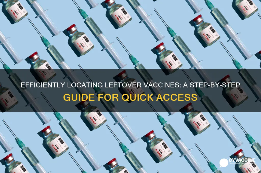 how to find left over vaccine