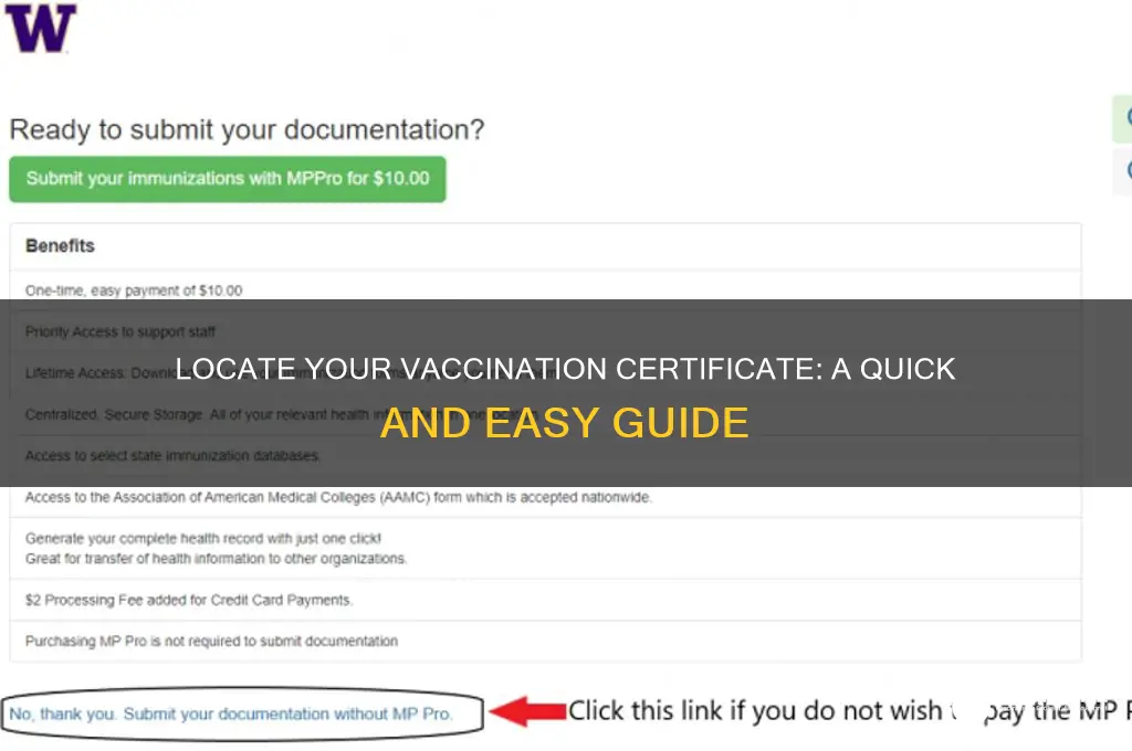 how to find my vaccination certificate