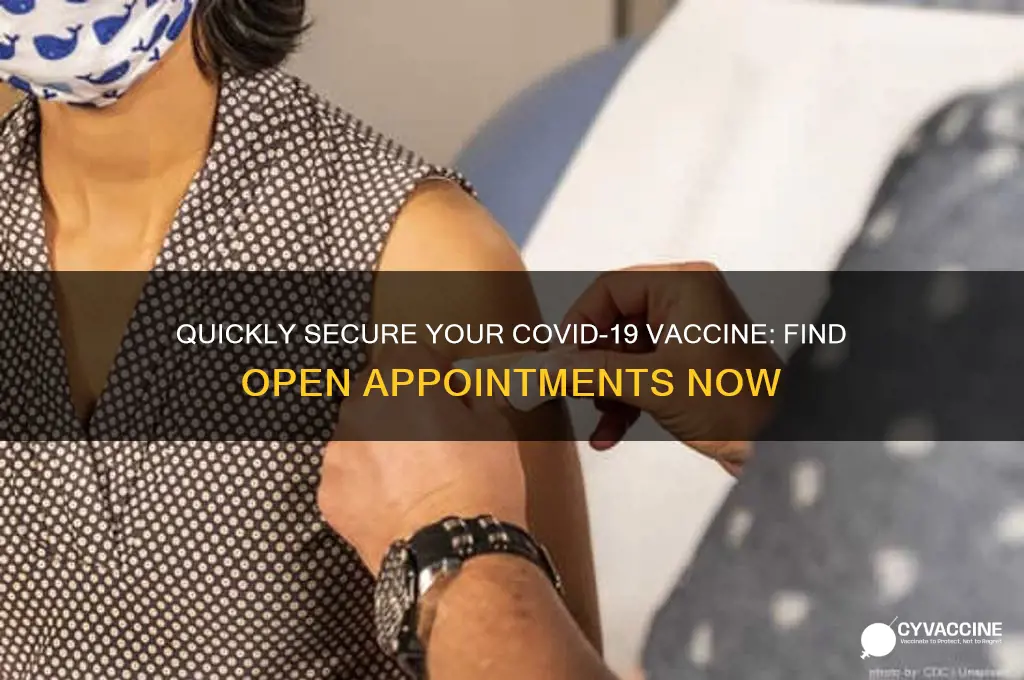 how to find open vaccine appointments
