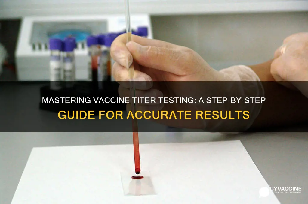 how to find titer for vaccines