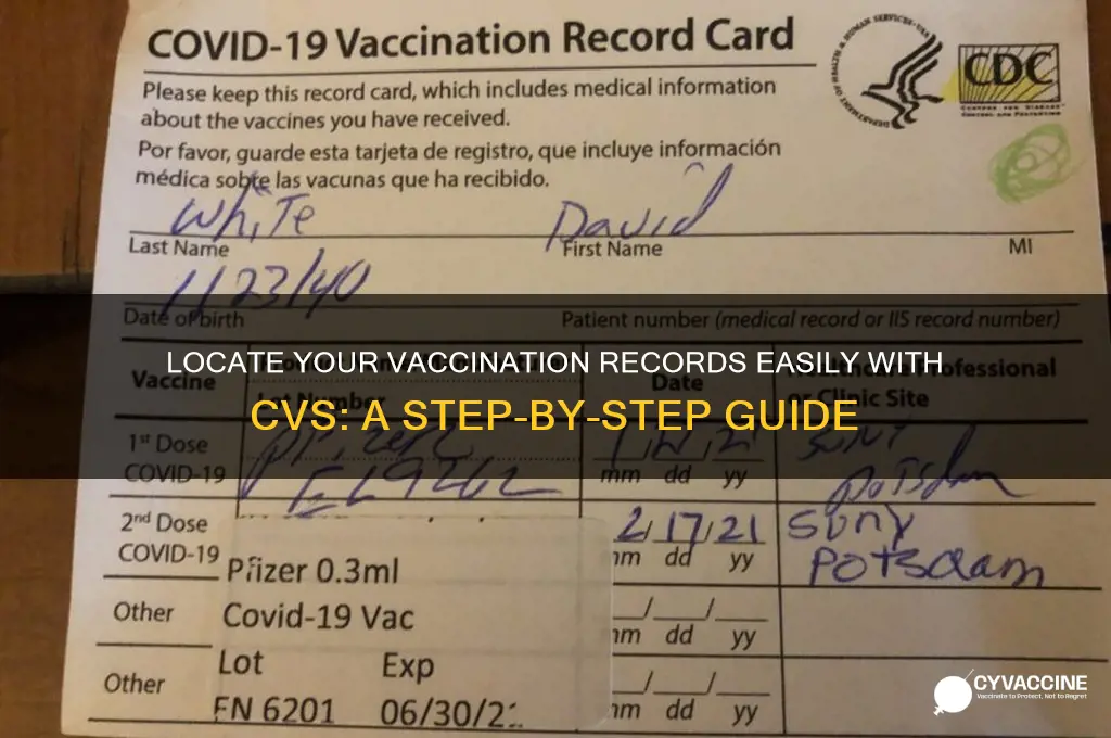 how to find vaccination records cvs
