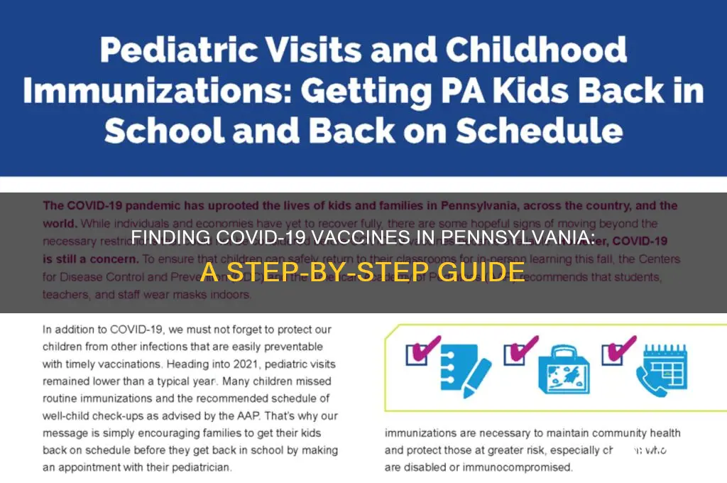how to find vaccine in pa
