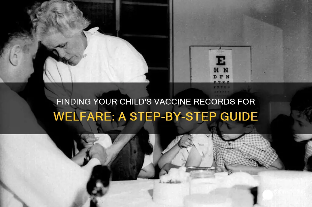 how to find vaccine records for welfare child