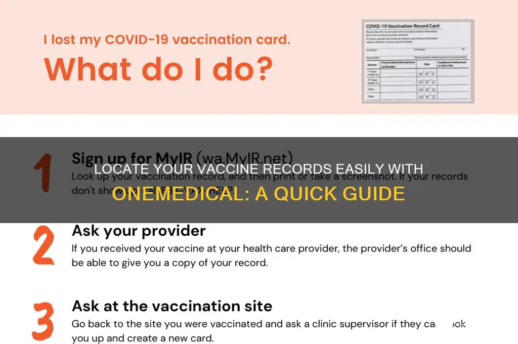 how to find vaccine records onemedical
