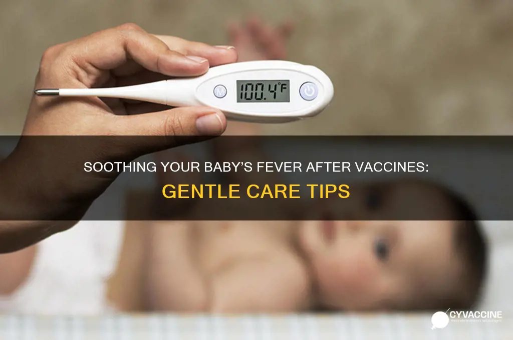 how to help baby with fever after vaccines