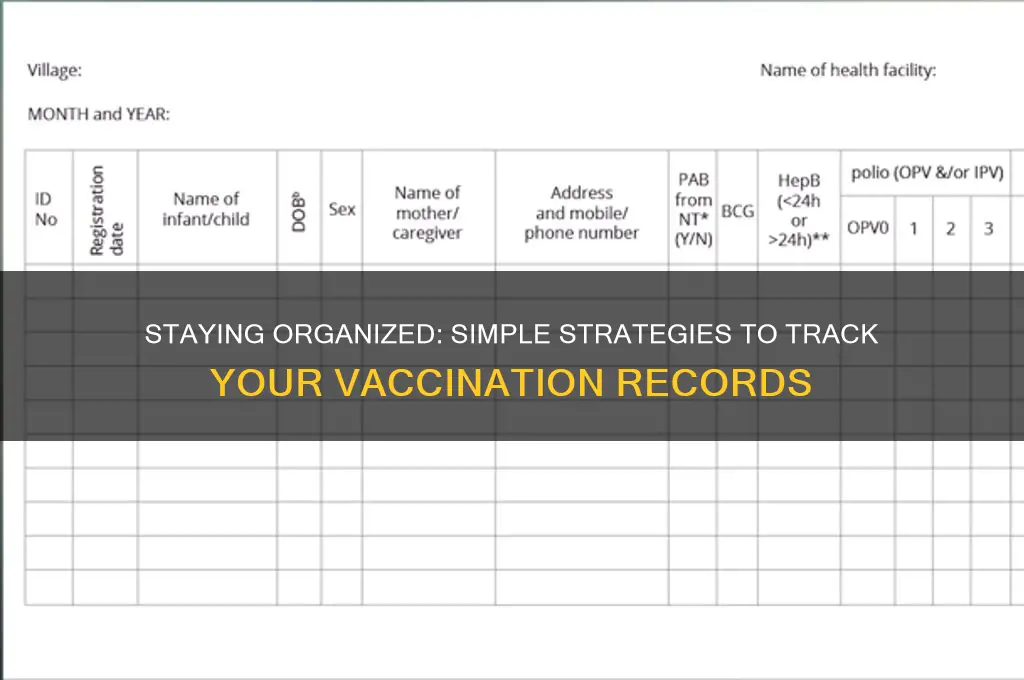 how to keep track of vaccinations