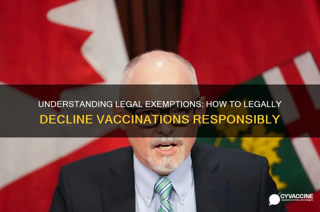 how to legally deny a vaccine