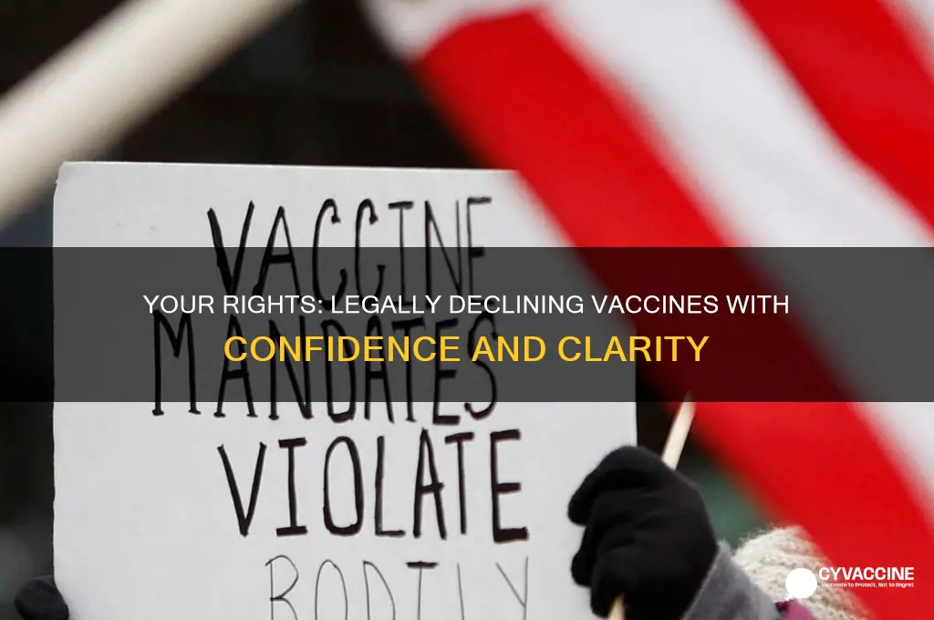 how to legally say no to all vaccines