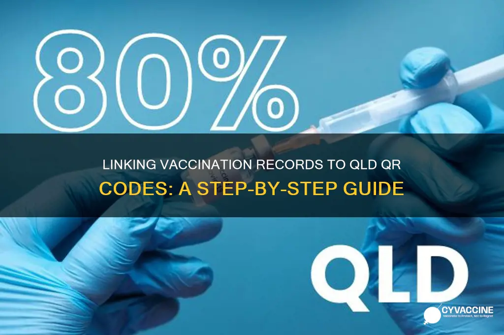 how to link vaccination to qr code qld