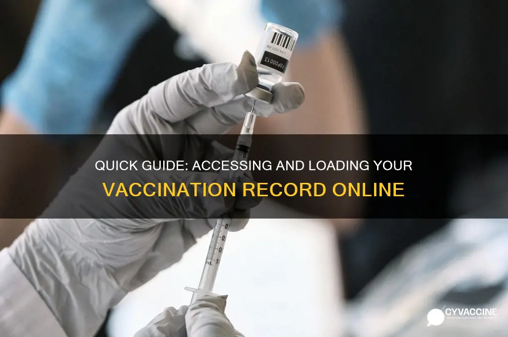 how to load my vaccination record