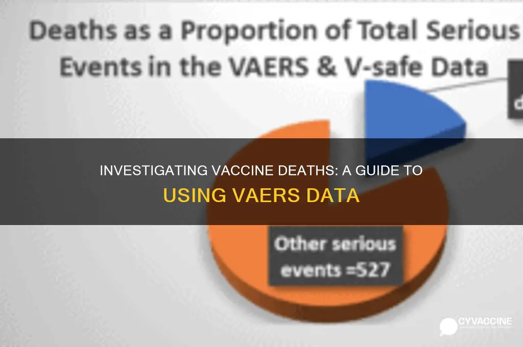 how to look up vaccine deaths from vaers