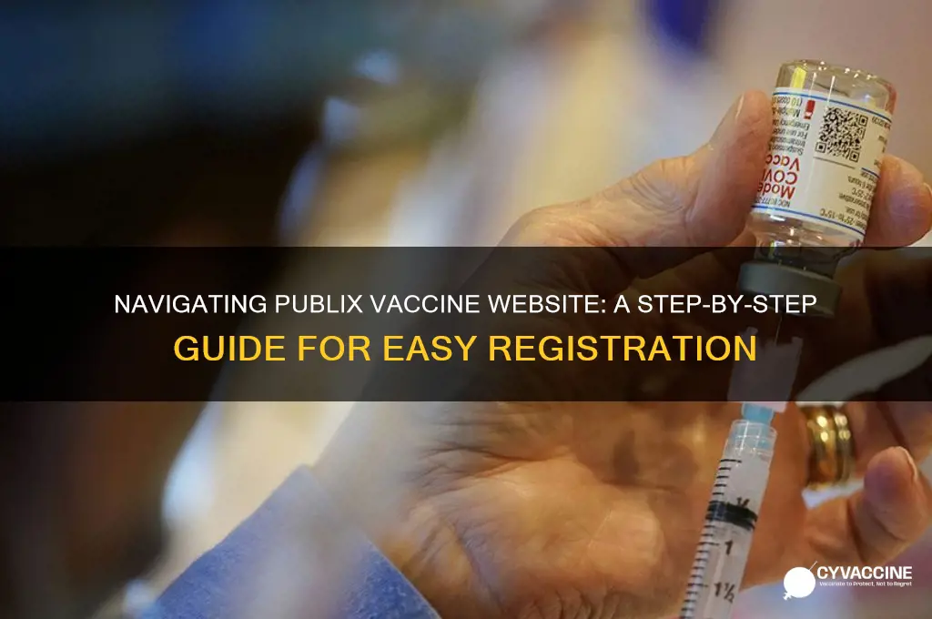 how to navigate publix vaccine website