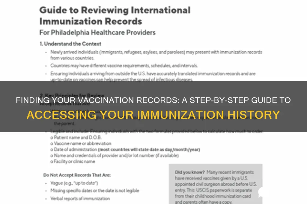 how to obtain my vaccination history