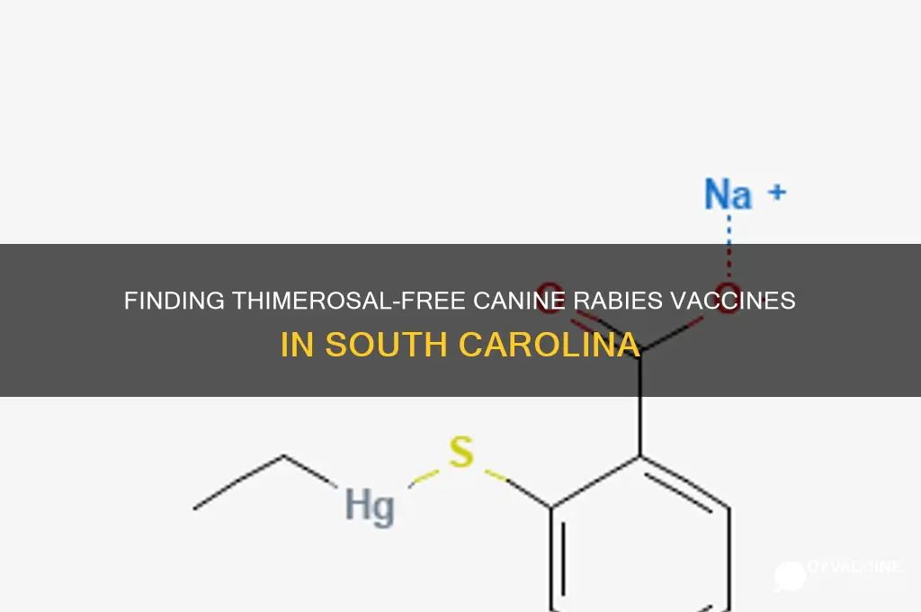 how to obtain thimerosal-free canine rabies vaccine in sc