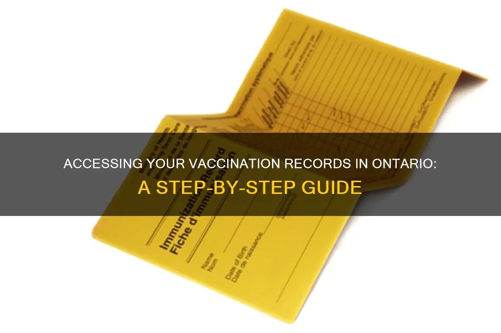 how to obtain vaccination records ontario