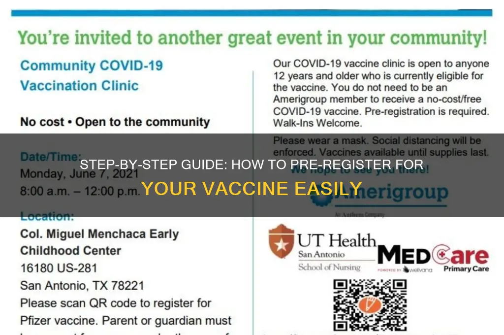 how to pre register for vaccine