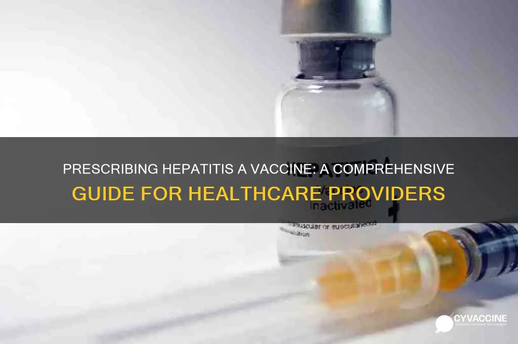 how to prescribe hepatitis a vaccine