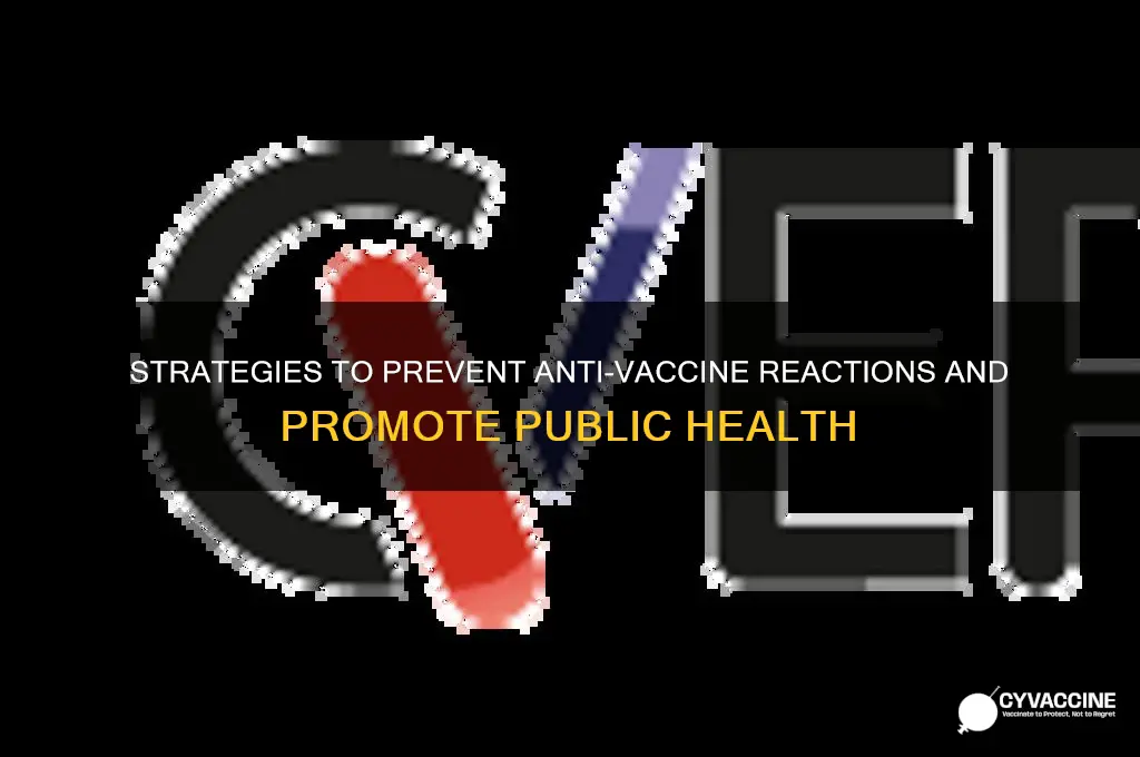 how to prevent anti vaccine reactions