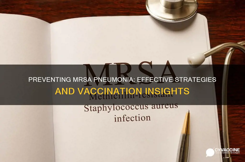how to prevent mrsa pneumonia vaccine