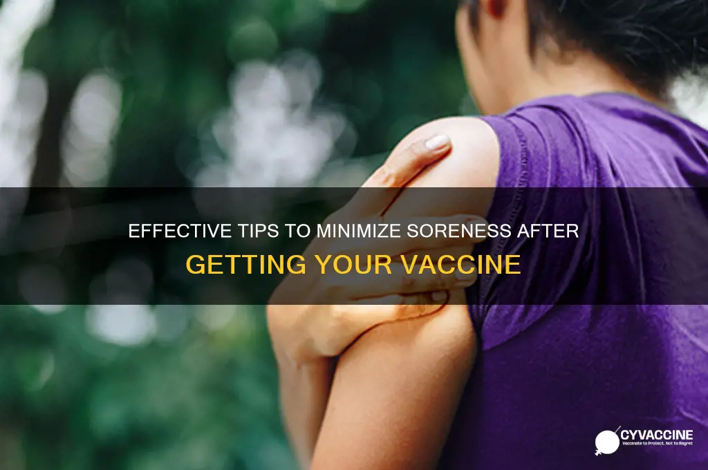 how to prevent soreness after vaccine