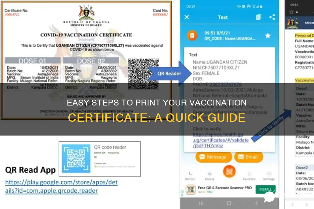 how to print a vaccination certificate