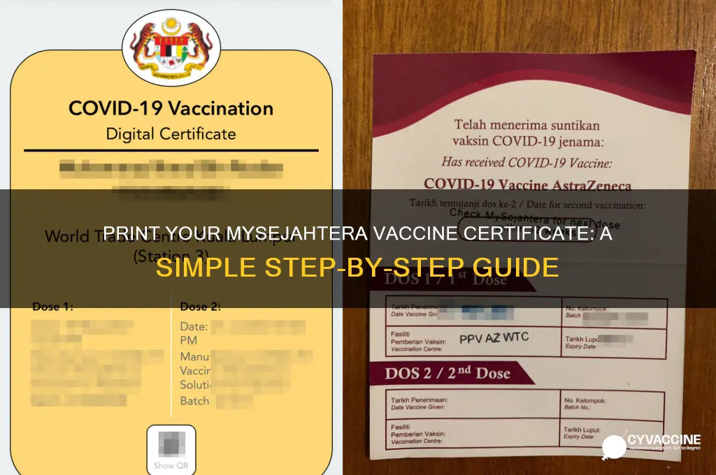 how to print mysejahtera vaccine certificate