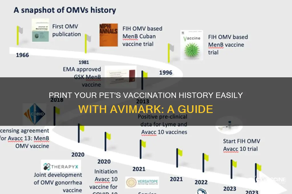 how to print out vaccination history on avimark