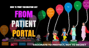 Access and Print Your Vaccination List from the Patient Portal